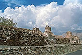 Ladakh - Chortens and mani walls with piles of graved stones are a very common sight 